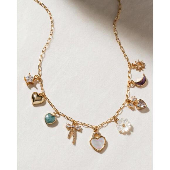 Luna Norte Jewelry - Luna Norte Forever Charm Necklace - Gold